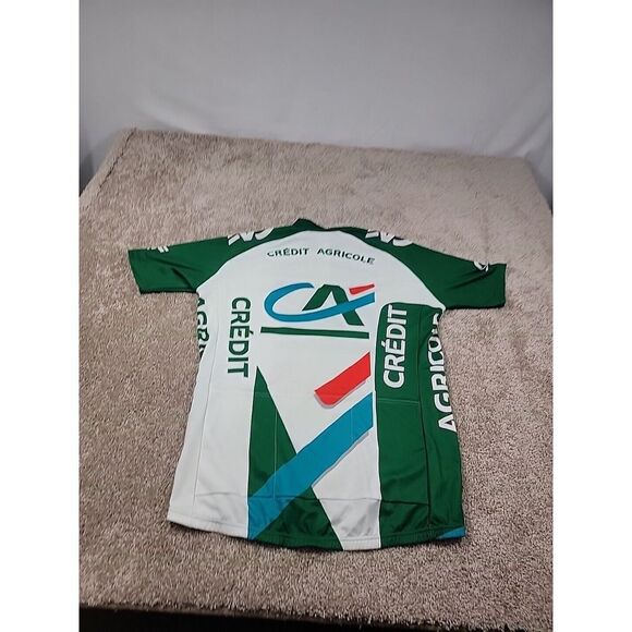 Credit Agricole Cycling Shirt Vintage Zip Up Terry Cloth Lined 80s Medium - Picture 16 of 16